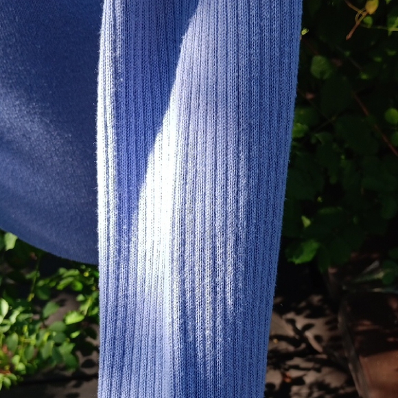 Hillard & Hanson Light Blue V-Neck Sweater - Picture 3 of 5